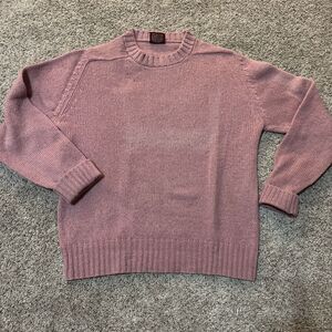 Vintage Nordstrom‎ 100% Shetland Wool Sweater Women’s L Pink Scottish Soft Girl